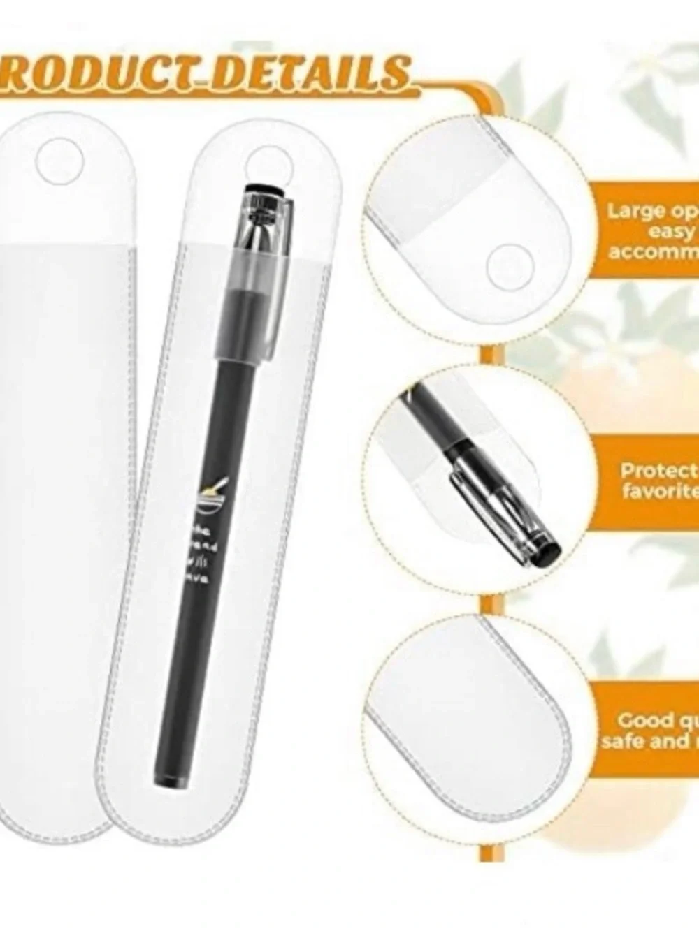 5/$15💥 10pcs Clear Pen Pouches Lot Set Bundle School Office 🖊️